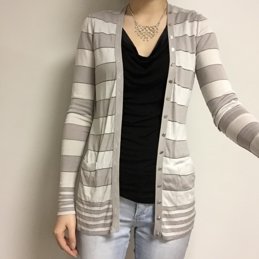 Martin + Osa striped cardigan with pockets